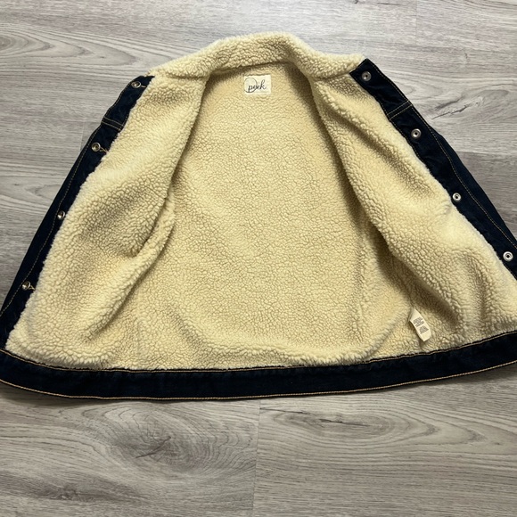 PEEK DUNGAREES Nordstrom Kids Jean Jacket with Sherpa lining - Picture 3 of 6